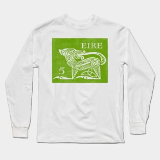 Vintage Eire Postage Stamp Long Sleeve T-Shirt